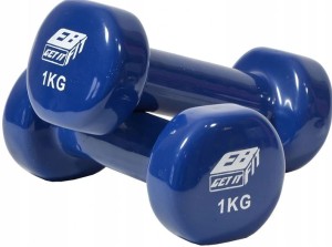 Hantle winylowe Eb Fit 2x1kg niebieskie