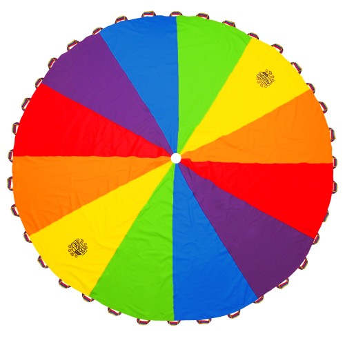 PROFESJONALNA CHUSTA ANIMACYJNA TĘCZOWA 4,5M/36U