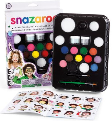        Zestaw Snazaroo farby do twarzy+akcesoria+książka 